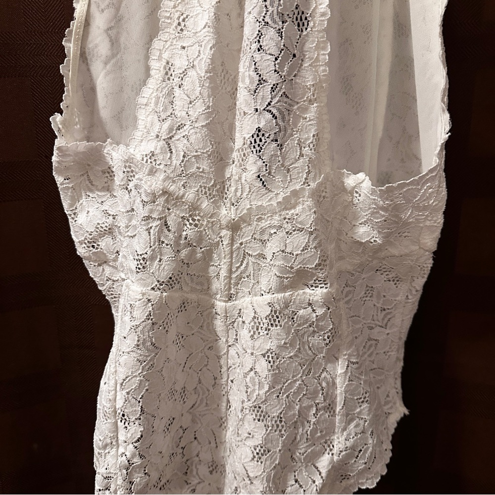 NEW Free People White Avery Lace Bodysuit size Large - Picture 14 of 14